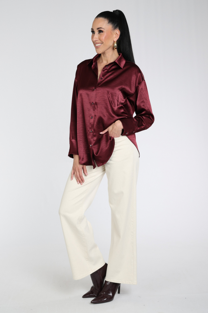 Geisha 63508-10 Blouse lange mouw Rood