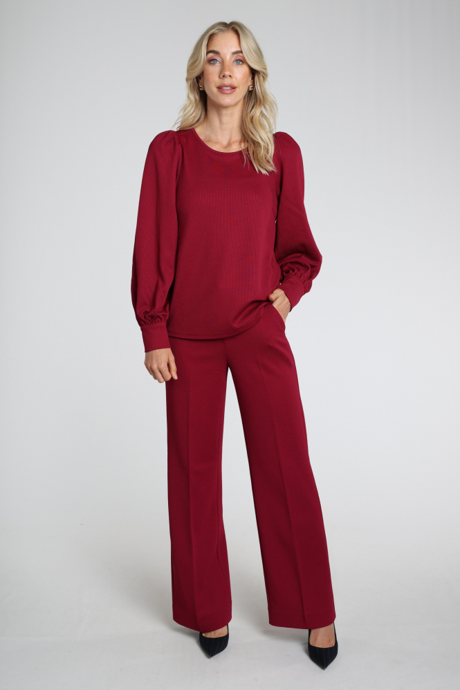 Pom Amsterdam SP9779 Kae Blouse lange mouw Rood