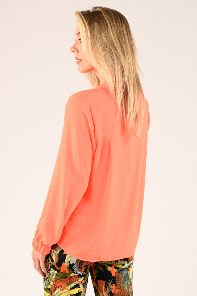 Marc Cain XS 51.08 W41 Blouse lange mouw Oranje