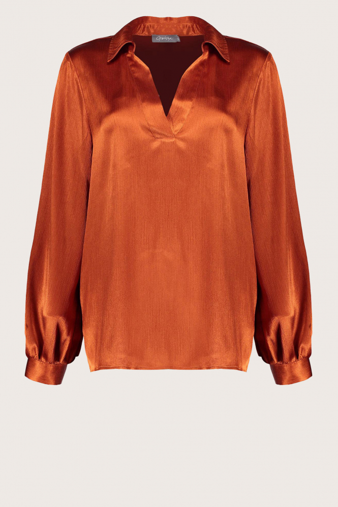 Geisha 43540-14 Blouse lange mouw Oranje