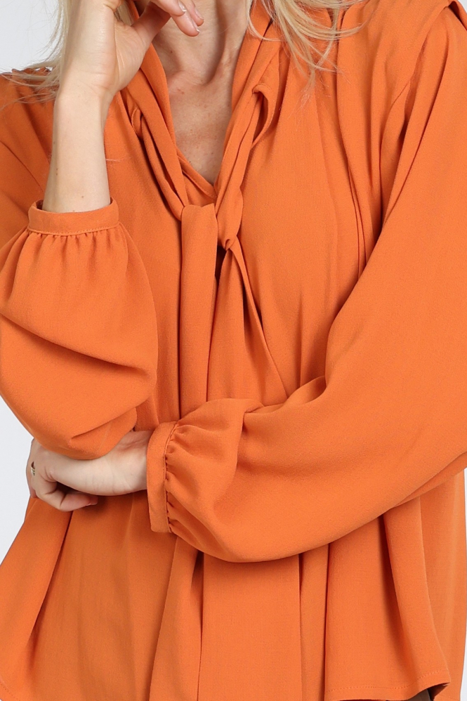 Caroline Biss 4612 Blouse lange mouw Oranje