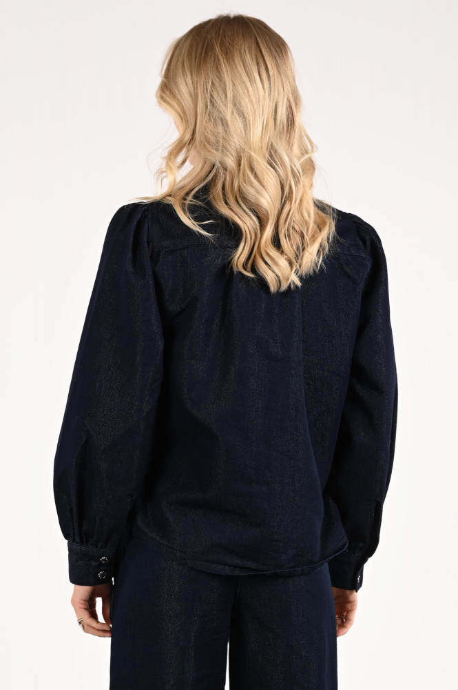 Summum 2s3381-5203 Blouse lange mouw Blauw