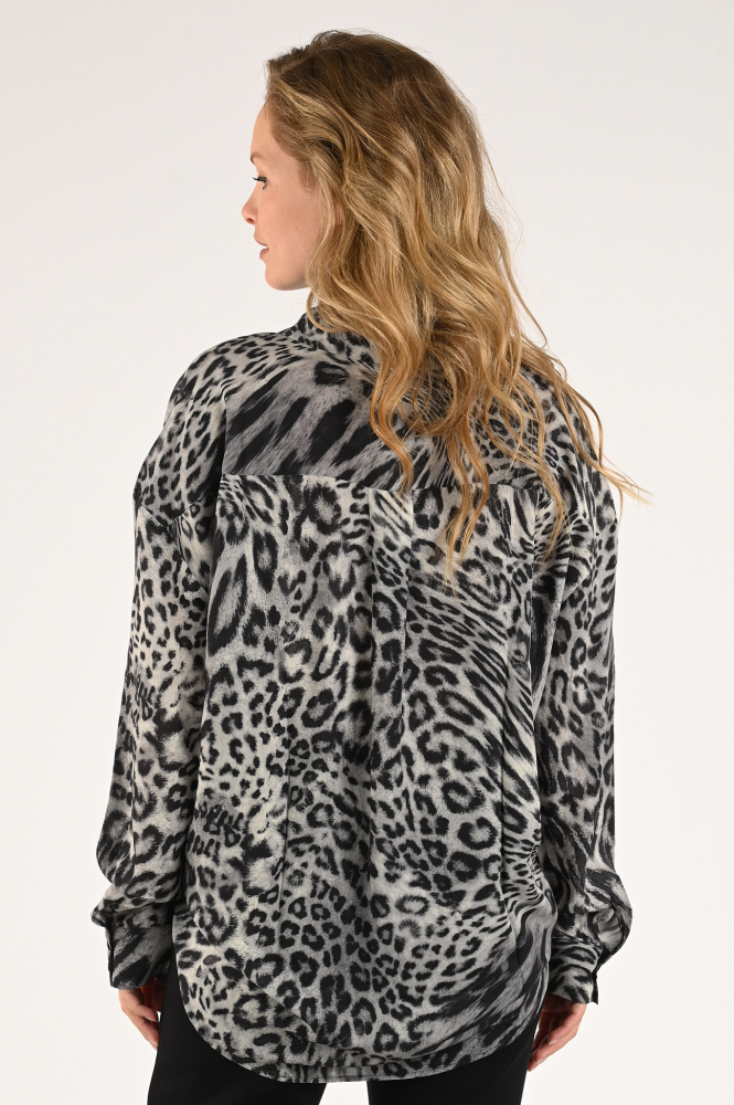 Monari 806895 Blouse lange mouw Zwart