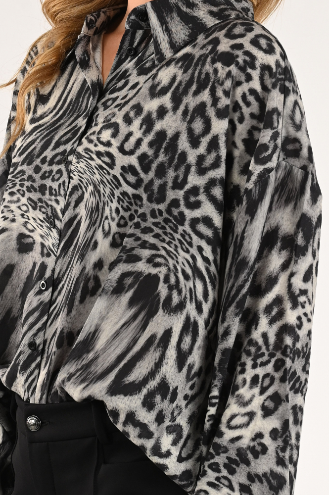 Monari 806895 Blouse lange mouw Zwart