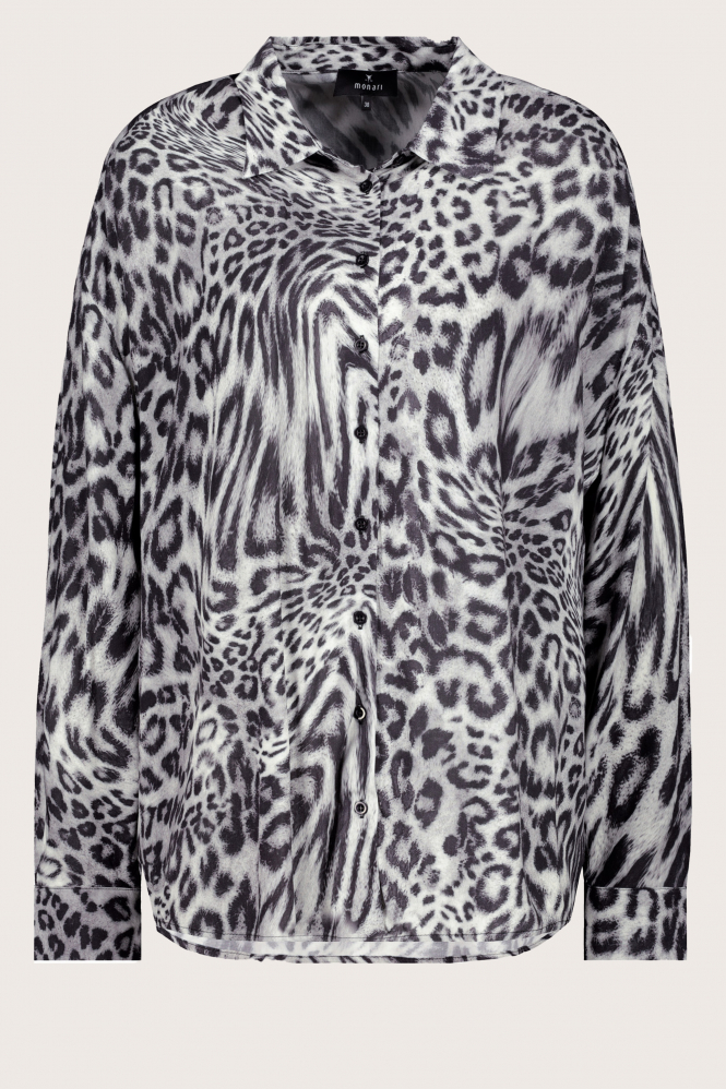 Monari 806895 Blouse lange mouw Zwart