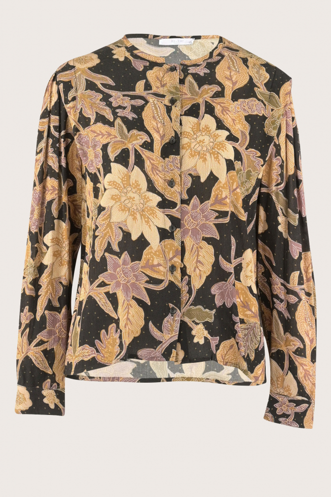 By-Bar erin lilli blouse Blouse lange mouw Zwart