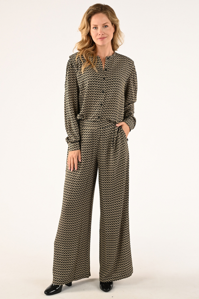 By-Bar erin gio blouse Blouse lange mouw Zwart