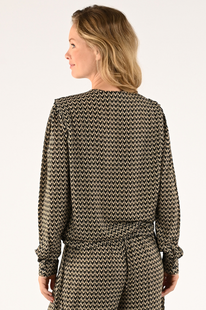 By-Bar erin gio blouse Blouse lange mouw Zwart