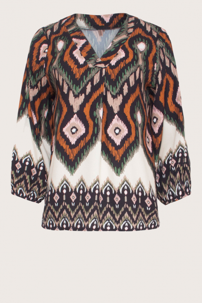 Smashed Lemon 23528 Blouse lange mouw Zwart