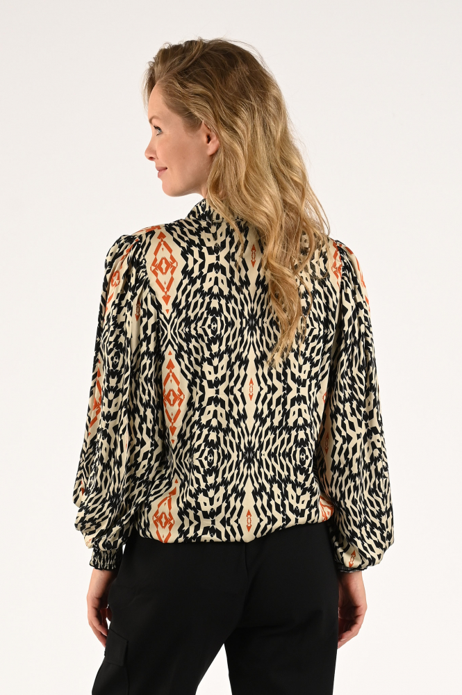 Geisha 33641-20 Blouse lange mouw Zwart