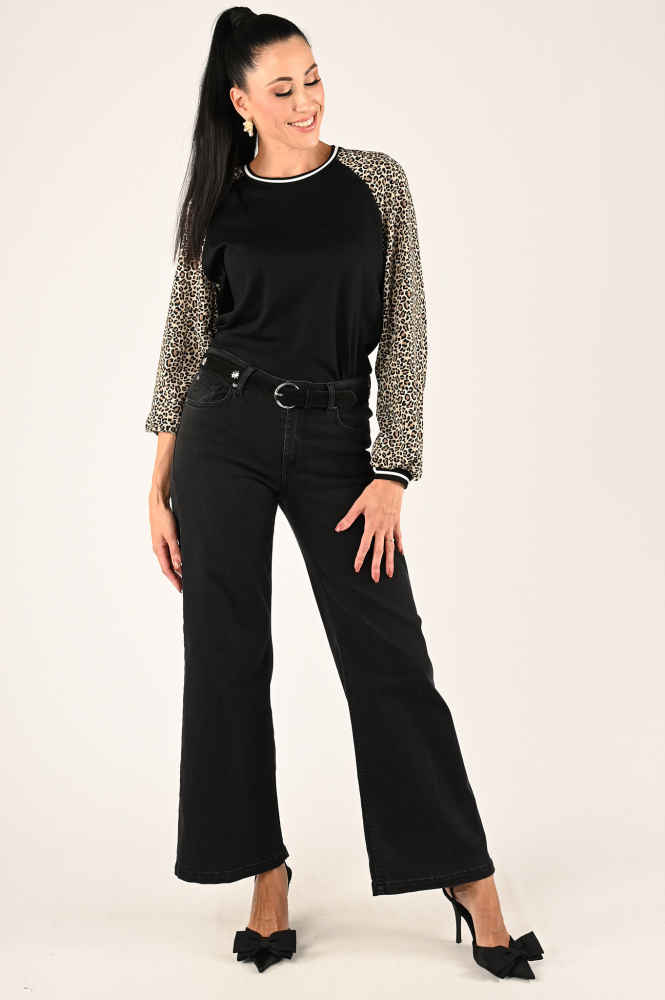 Marc Cain XS 48.16 J55 Blouse lange mouw Zwart