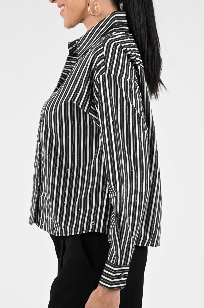 Nukus NKF02015 Blouse lange mouw Zwart