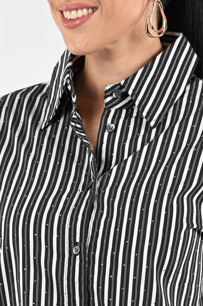 Nukus NKF02015 Blouse lange mouw Zwart