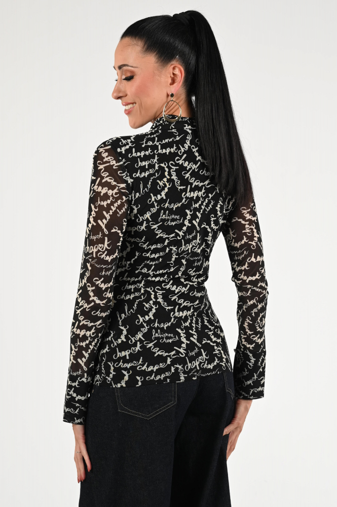 Fabienne Chapot CLTBLS09AW250205 Blouse lange mouw Zwart