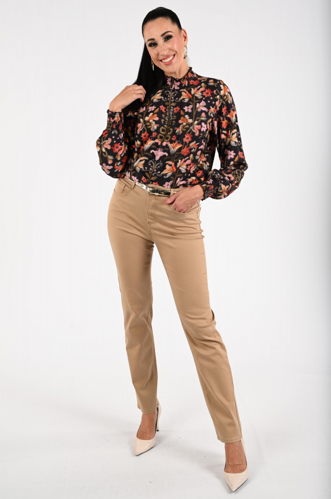 Geisha 53660-20 Blouse lange mouw Zwart