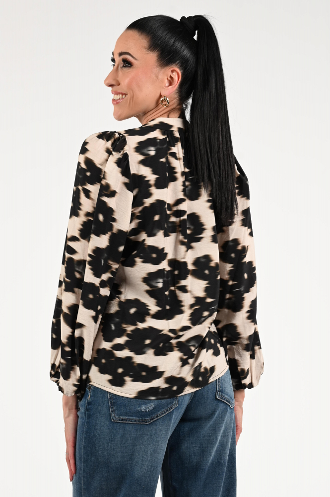 Geisha 53755-20 Blouse lange mouw Zwart