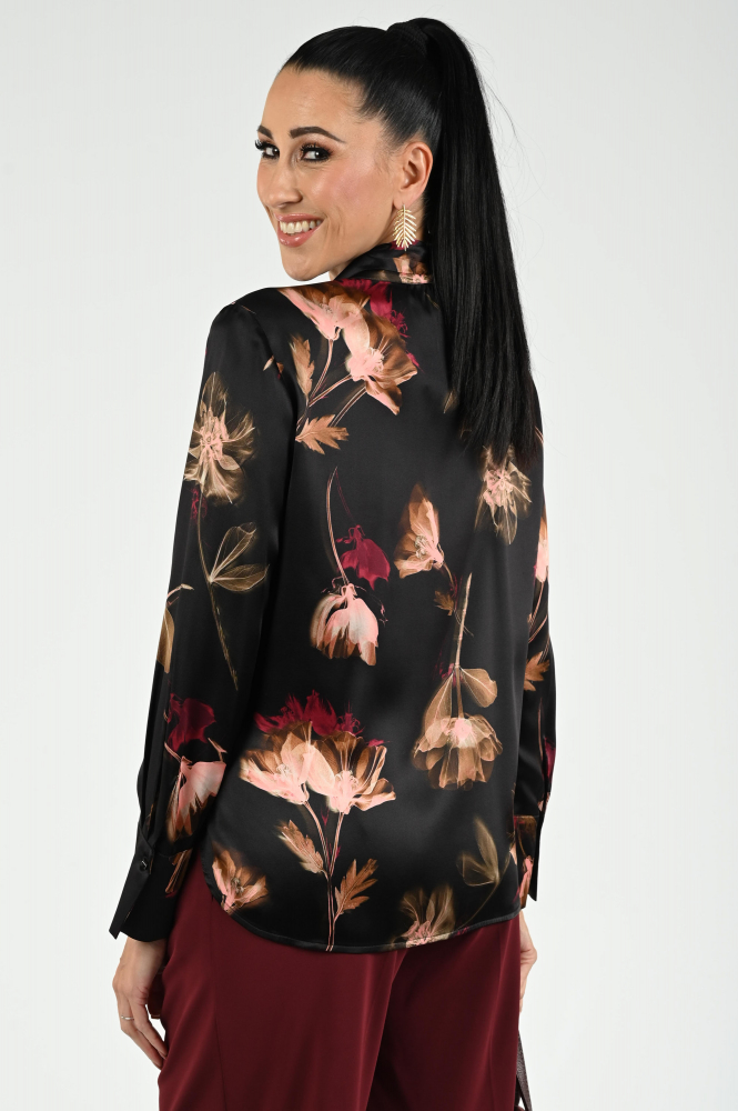 Marc Cain ZC 51.11 W28 Blouse lange mouw Zwart