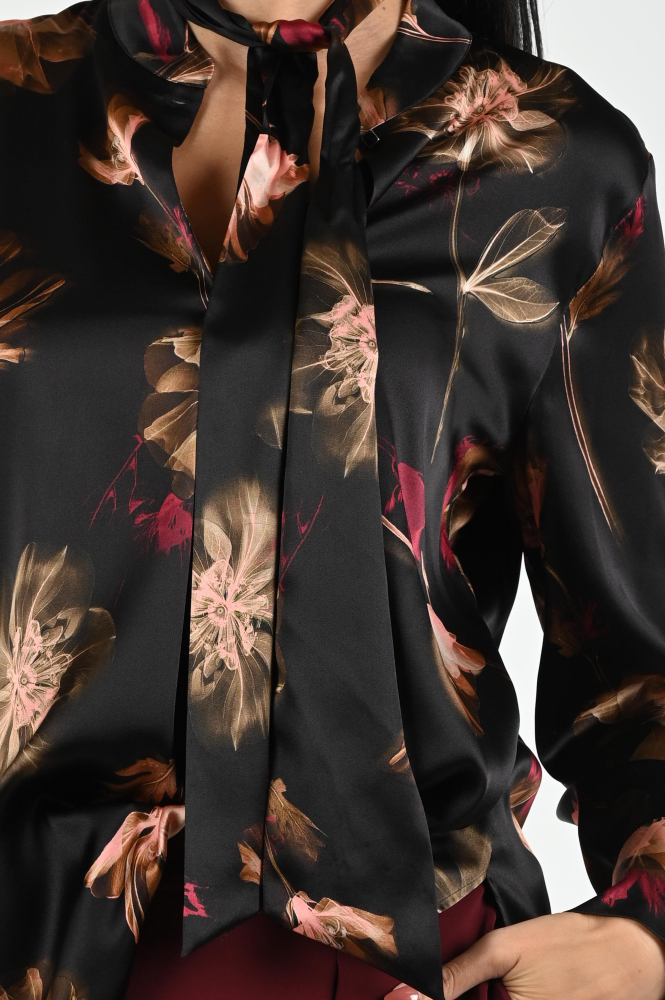 Marc Cain ZC 51.11 W28 Blouse lange mouw Zwart