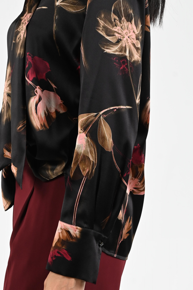 Marc Cain ZC 51.11 W28 Blouse lange mouw Zwart