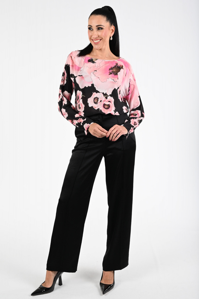 Marc Cain ZG 51.11 W15 Blouse lange mouw Zwart