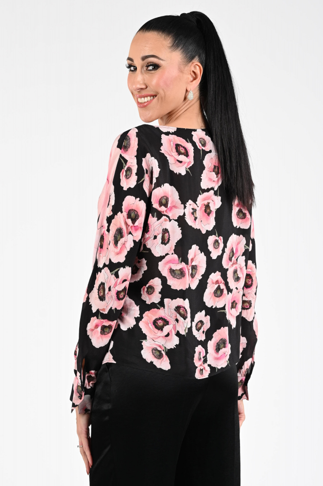 Marc Cain ZG 51.11 W15 Blouse lange mouw Zwart