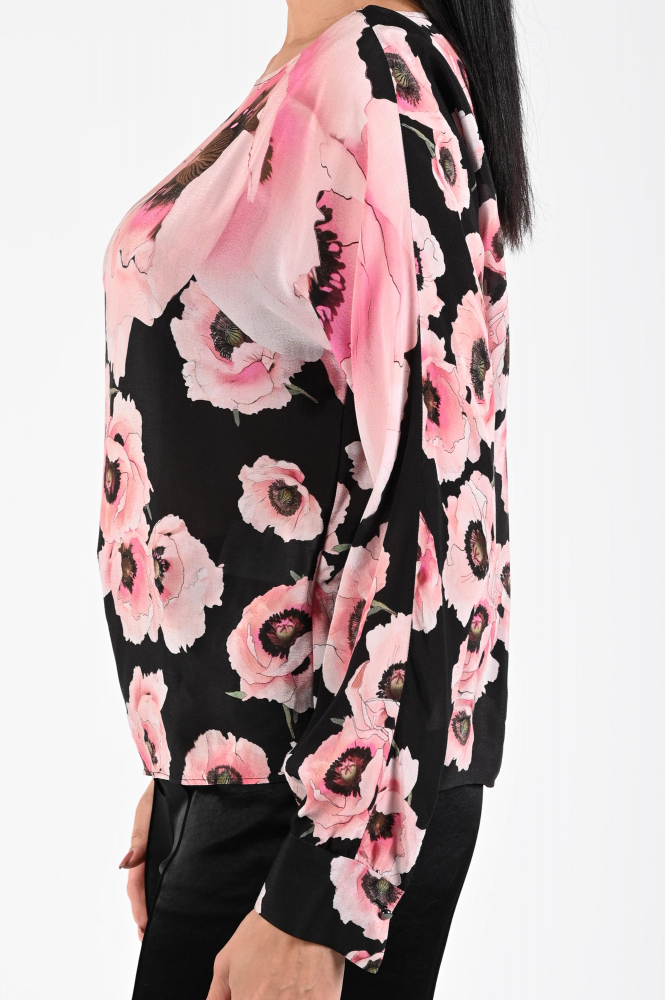 Marc Cain ZG 51.11 W15 Blouse lange mouw Zwart