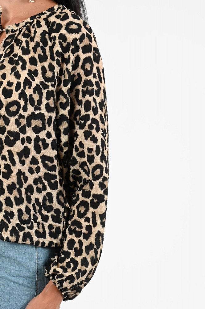 Geisha 53485-20 Blouse lange mouw Zwart