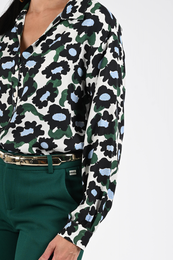 Pom Amsterdam SP9287 Blouse lange mouw Zwart