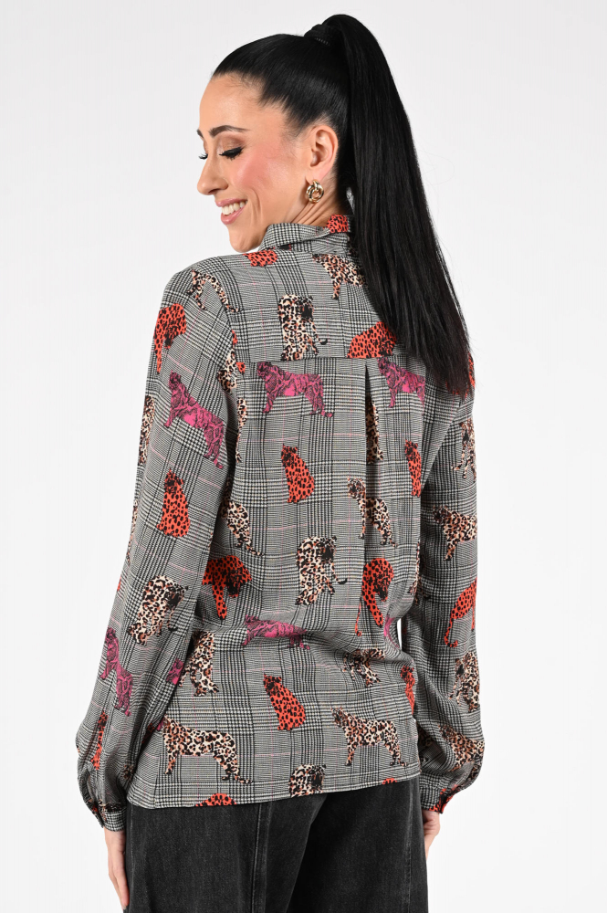 Geisha 53756-20 Blouse lange mouw Zwart