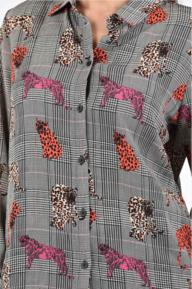 Geisha 53756-20 Blouse lange mouw Zwart