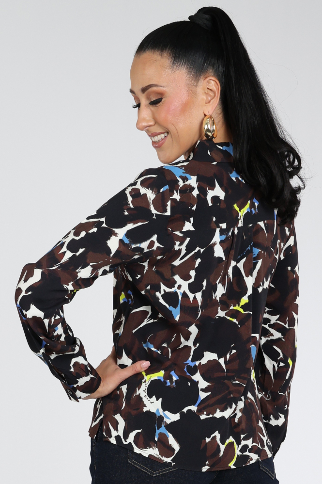Pom Amsterdam SP9708 Blouse lange mouw Zwart