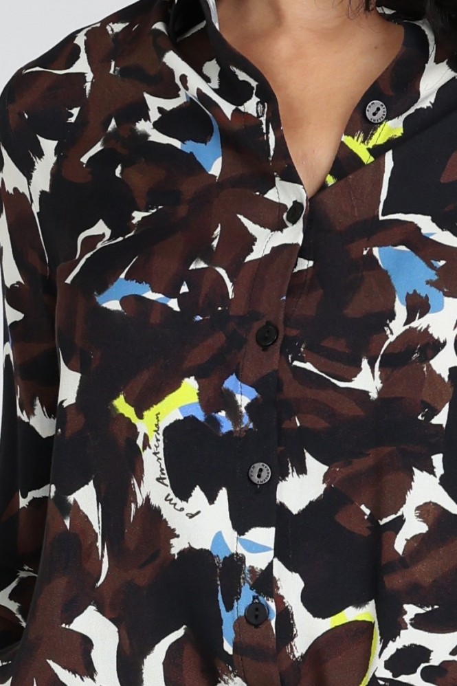Pom Amsterdam SP9708 Mila Blouse lange mouw Zwart