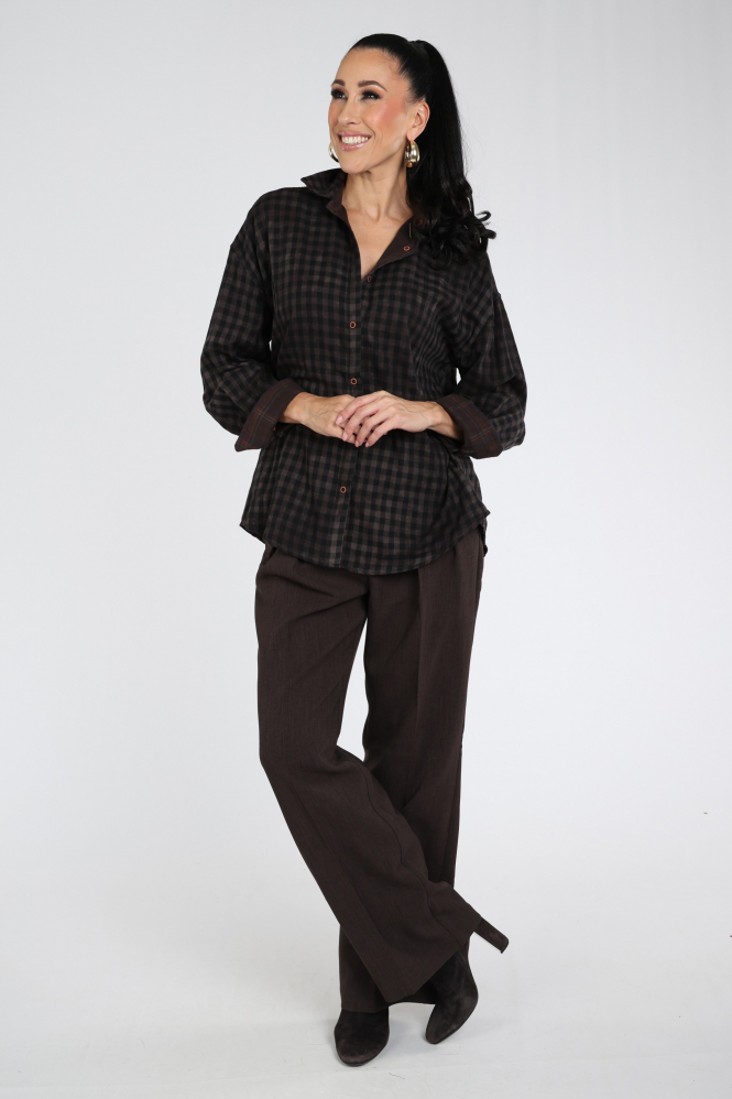 Aimée the label Canada Blouse Blouse lange mouw Zwart