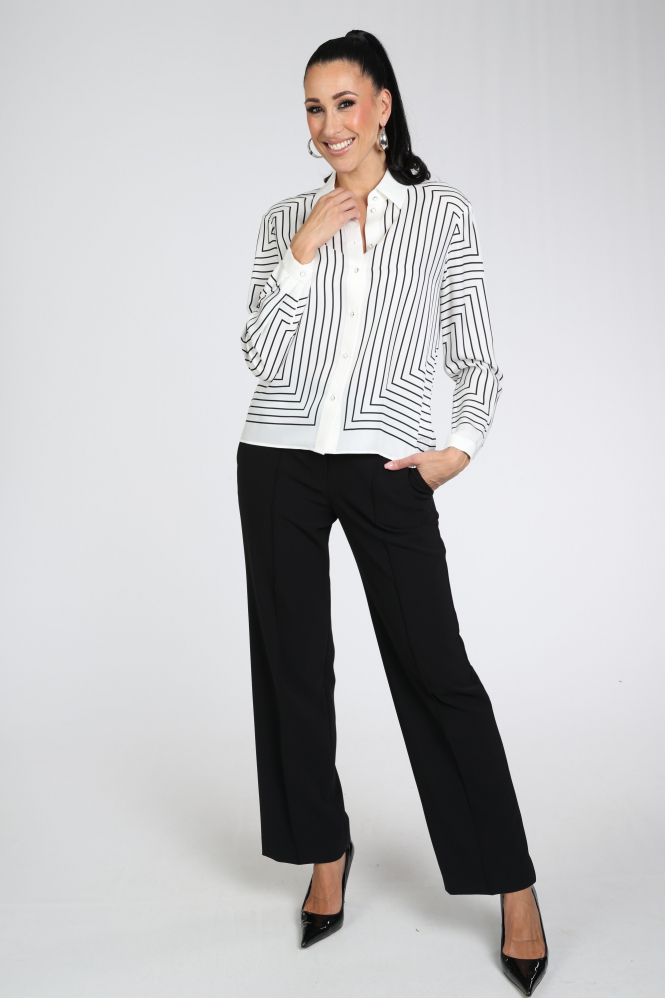 Marc Cain BC 51.12 W18 Blouse lange mouw Zwart