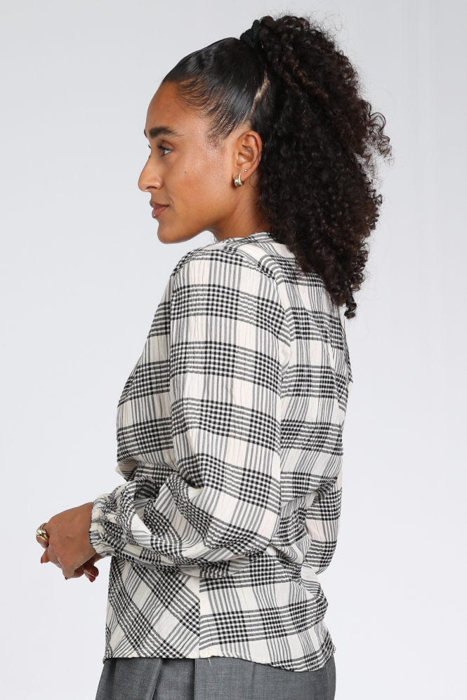 Co'couture 500380 Blouse lange mouw Zwart