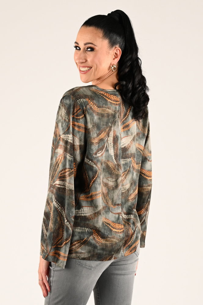 Summum 2s3161-12073 Blouse lange mouw Grijs