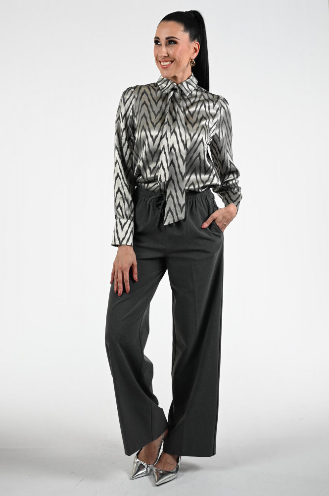 Geisha 53593-32 Blouse lange mouw Grijs