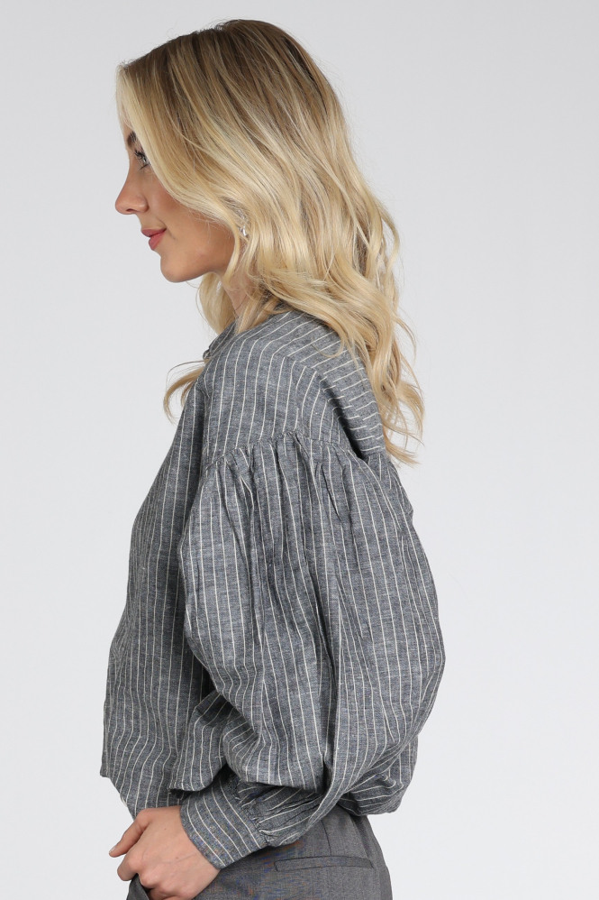 By-Bar 26412010 Sarah Blouse lange mouw Grijs