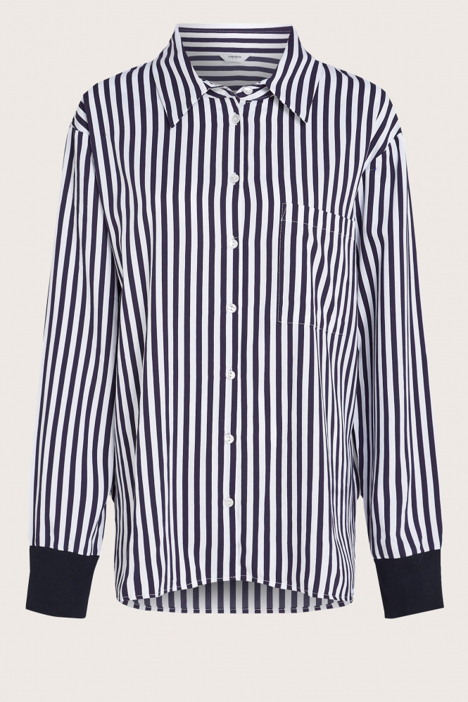 Penn & Ink W24F1501 Blouse lange mouw Wit