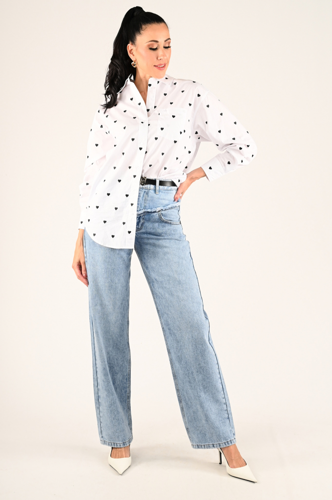 Co'couture heartcc oversize  Blouse lange mouw Wit