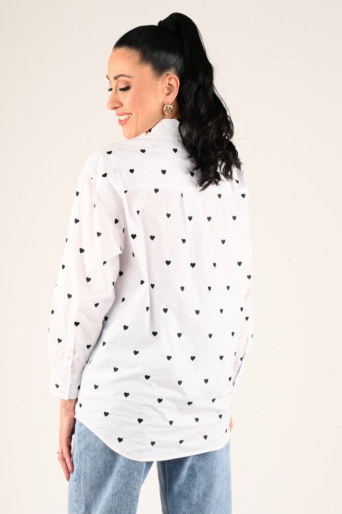 Co'couture heartcc oversize  Blouse lange mouw Wit