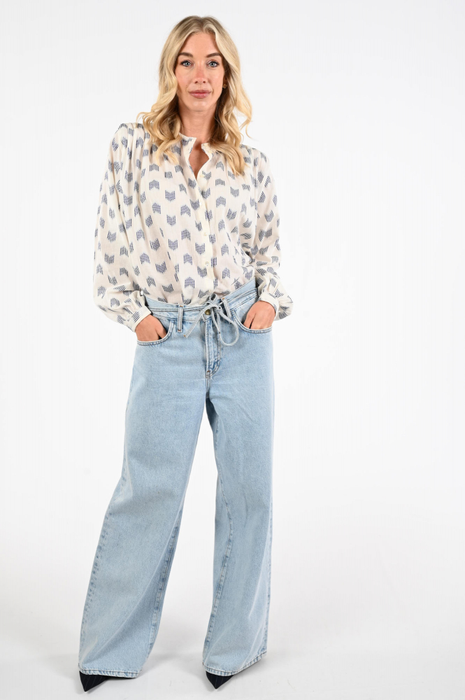 By-Bar 26112074 Blouse lange mouw Wit