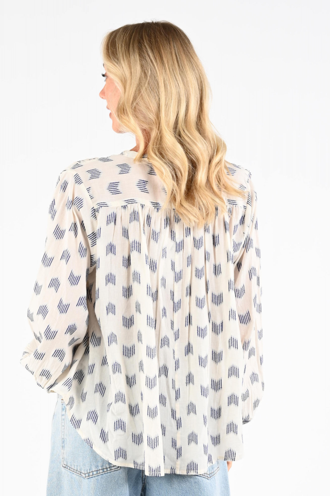 By-Bar 26112074 Blouse lange mouw Wit