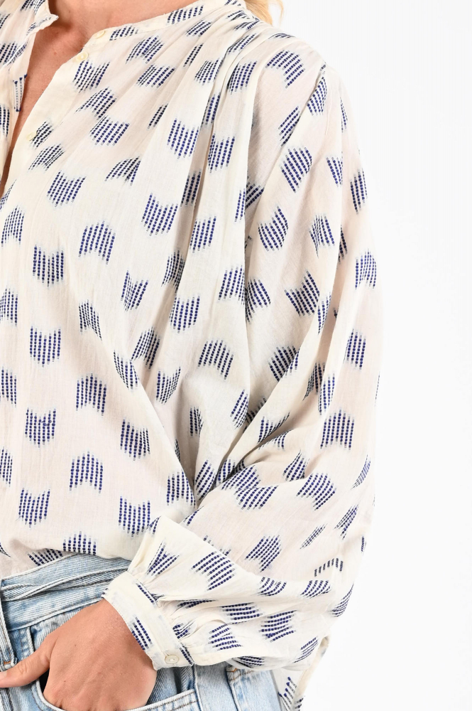 By-Bar 26112074 Blouse lange mouw Wit