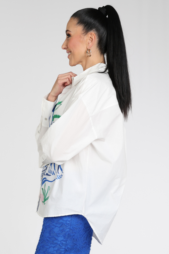 Pom Amsterdam SP9547 Blouse lange mouw Wit