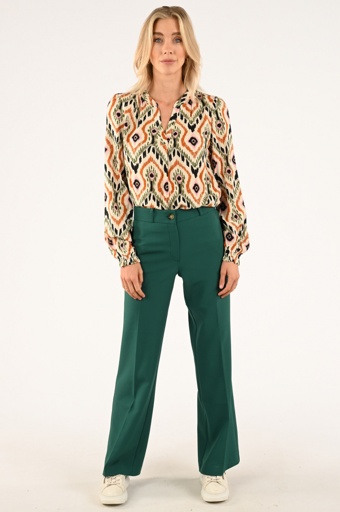 Smashed Lemon 23530 Blouse lange mouw Wit