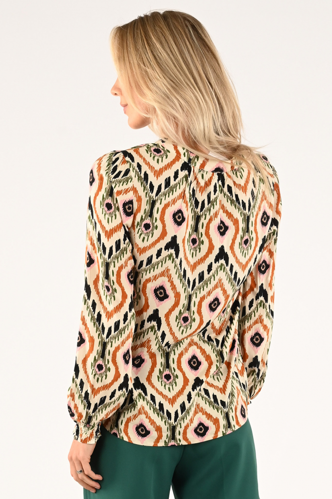 Smashed Lemon 23530 Blouse lange mouw Wit