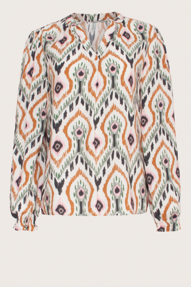 Smashed Lemon 23530 Blouse lange mouw Wit