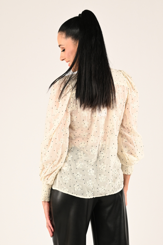 Co'couture 35596 Blouse lange mouw Wit