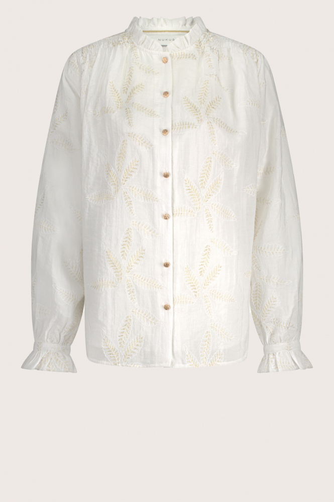 Nukus NKS02074 Blouse lange mouw Wit
